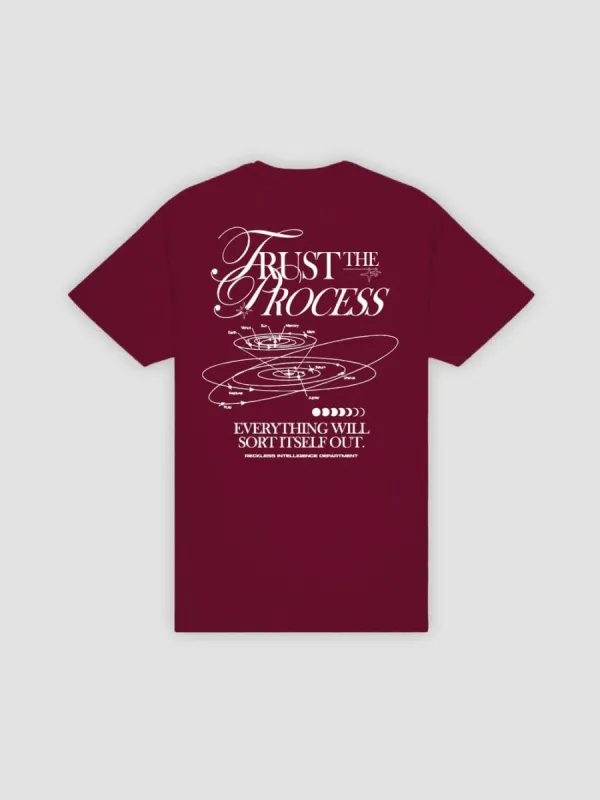 Trust The Process Tee - Burgundy sold by Young & Reckless