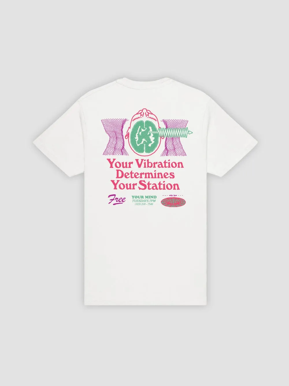 Vibrations Tee - White sold by Young & Reckless