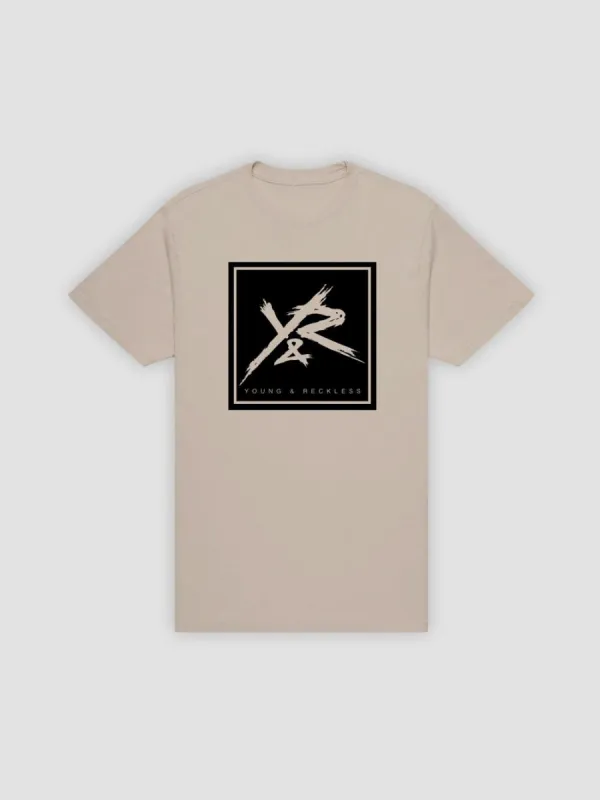 Square Logo Tee - Natural sold by Young & Reckless