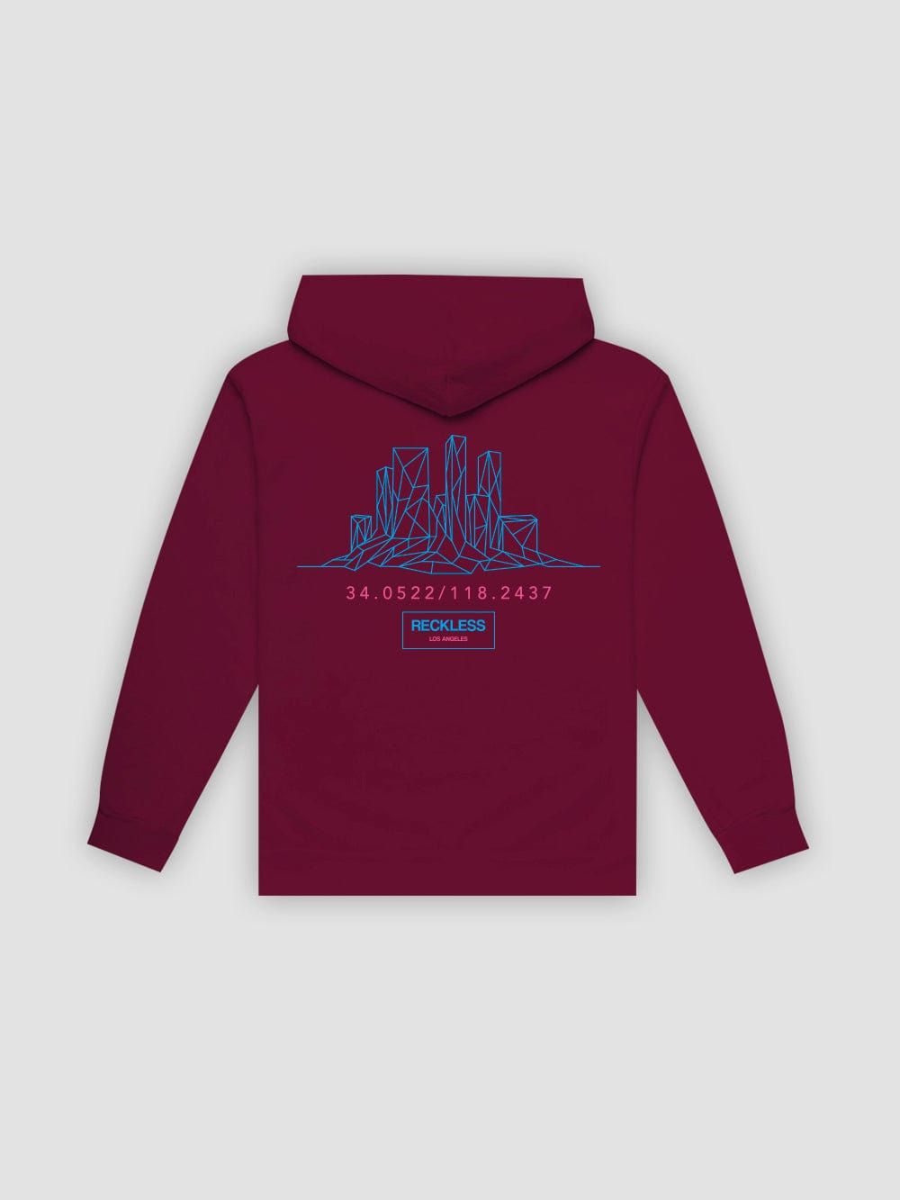 Wireframe Hoodie - Maroon sold by Young & Reckless