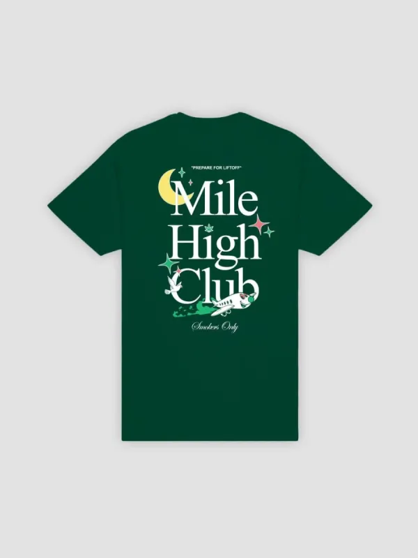 Mile High Club Tee - Forest Green sold by Young & Reckless