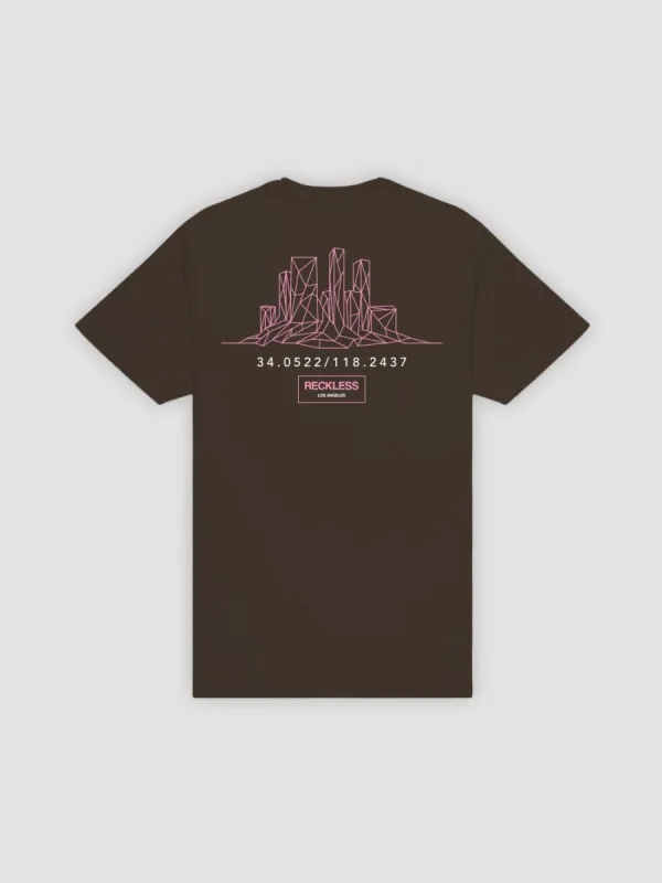 Wireframe Tee - Dark Chocolate sold by Young & Reckless