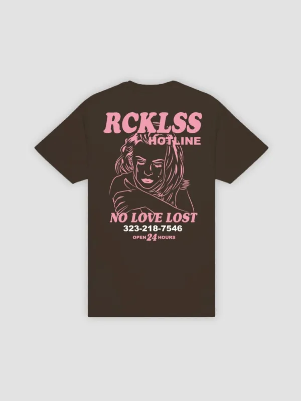 Hotline Tee - Dark Chocolate sold by Young & Reckless