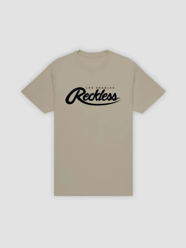 Big R Script Tee - Sand/Black sold by Young & Reckless