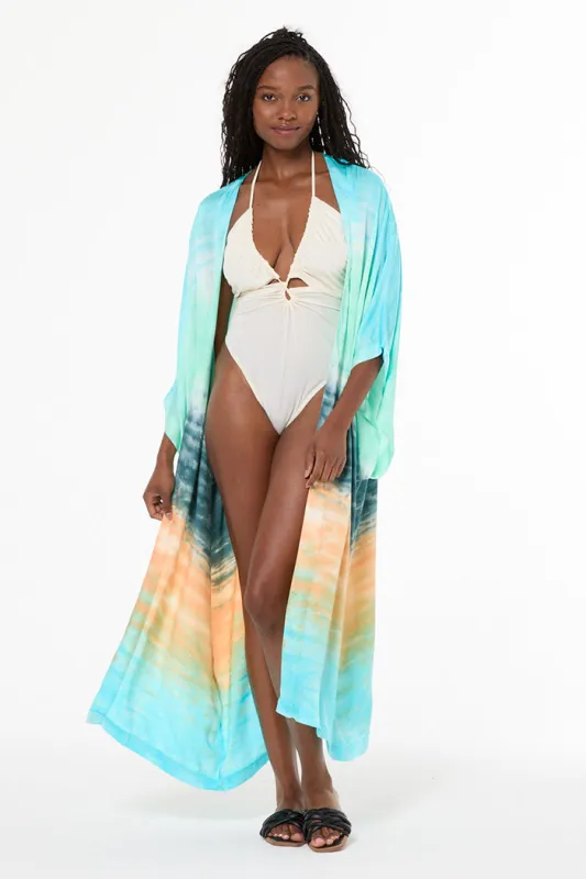 Kana Kimono // Jelly Mint Watercolor Wash sold by Young Fabulous & Broke