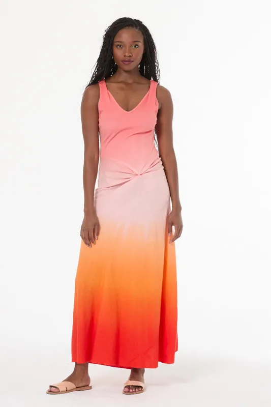 Amina Maxi Dress // Solar Orange Ombre sold by Young Fabulous & Broke