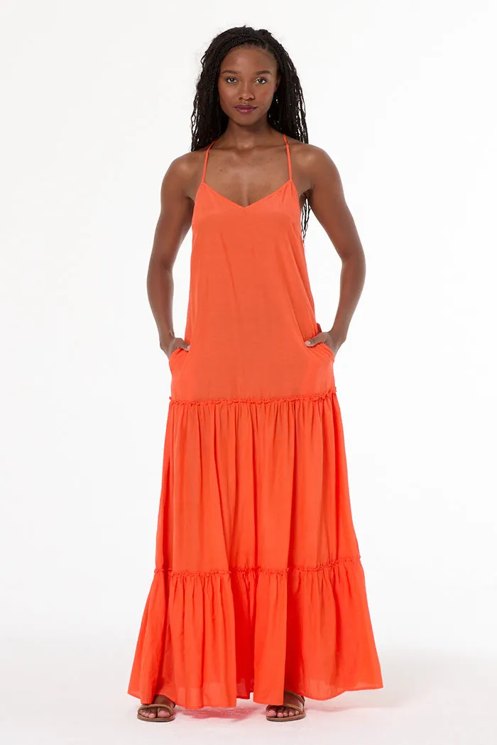 Alani Voile Dress // Lava sold by Young Fabulous & Broke
