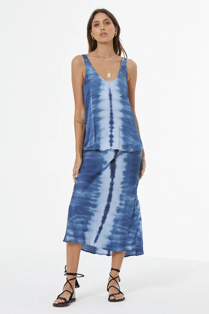 Felicity Skirt // Aviator Blue Pillar Wash sold by Young Fabulous & Broke