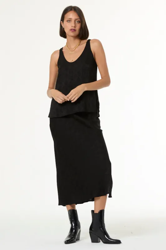 Felicity Snake Jacquard Skirt // Black sold by Young Fabulous & Broke