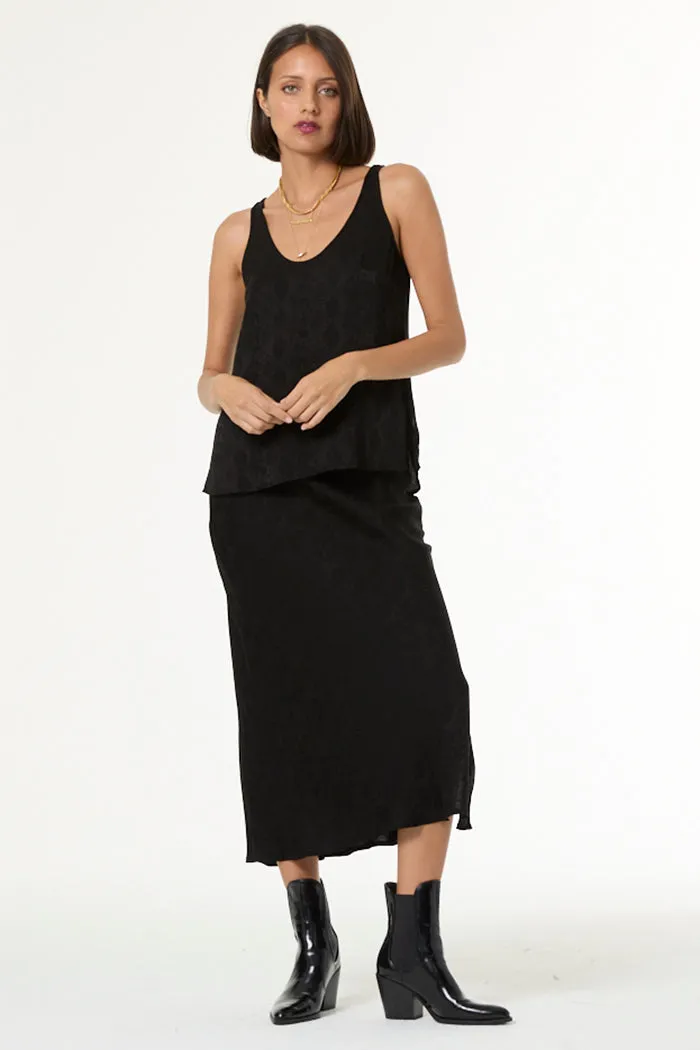 Felicity Snake Jacquard Skirt // Black sold by Young Fabulous & Broke