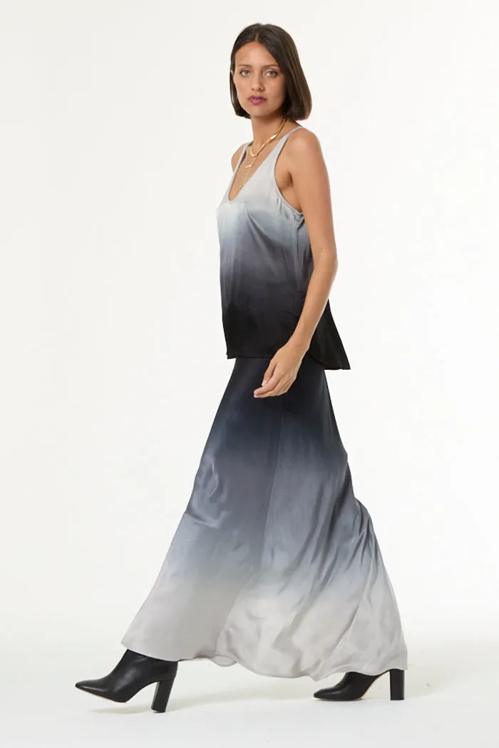 Flossie Maxi Skirt // Silver Black Ombre sold by Young Fabulous & Broke product image thumbnail 3