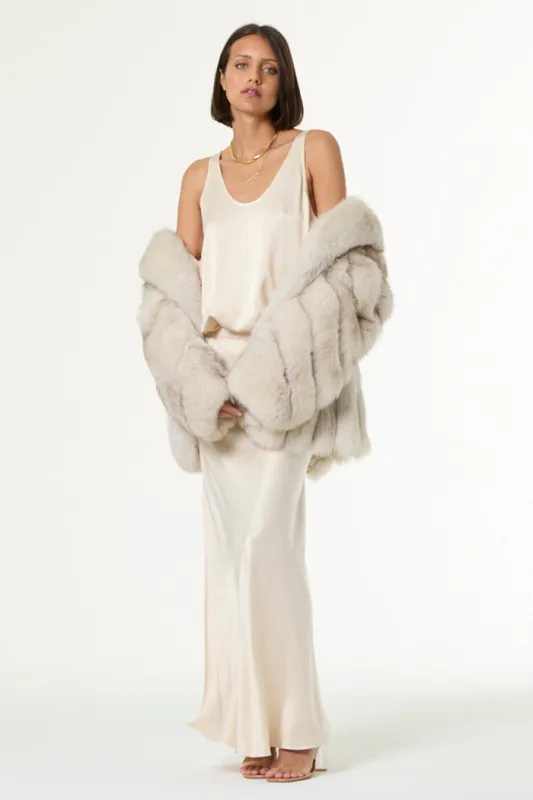 Flossie Maxi Skirt // Oyster sold by Young Fabulous & Broke