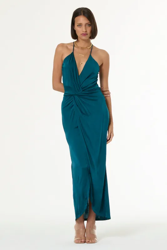 Siren Jersey Slip Dress // Deep Teal sold by Young Fabulous & Broke