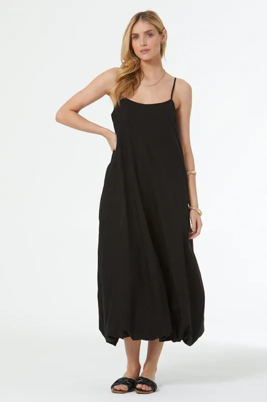 Melv Midi Bubble Dress // Black sold by Young Fabulous & Broke