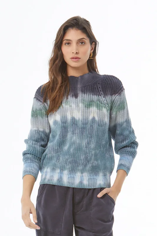 Bernice Sweater // Blue Tide Terra Wash sold by Young Fabulous & Broke