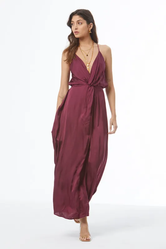 Shayna Maxi Dress // Cherry Lacquer sold by Young Fabulous & Broke