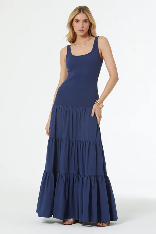 Gabbie Maxi Dress // Aviator Blue made by Young Fabulous & Broke