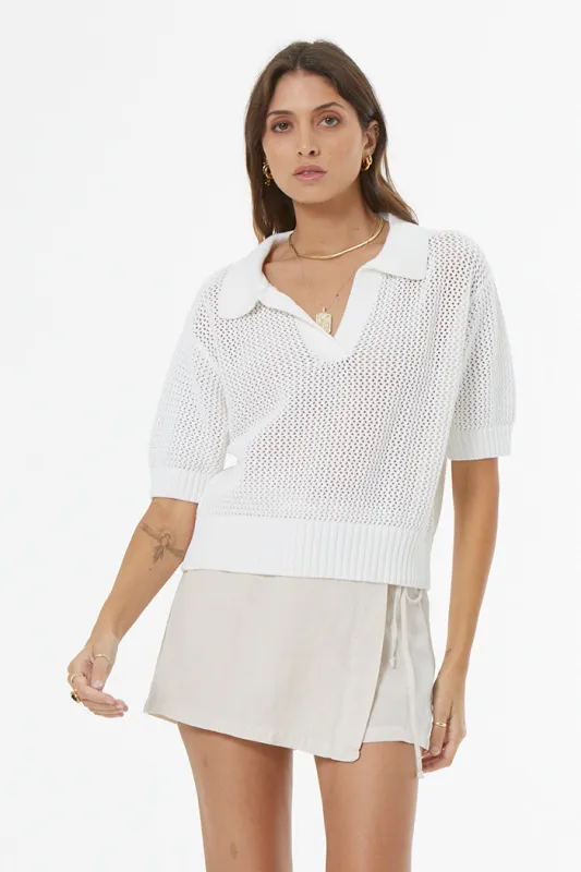 Vince Crochet Polo // Bone sold by Young Fabulous & Broke