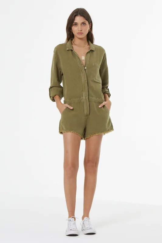 Rea Romper // Sea Cucumber Pigment sold by Young Fabulous & Broke