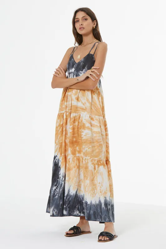 Patio Poplin Dress // Sunbaked Spiral Wash sold by Young Fabulous & Broke