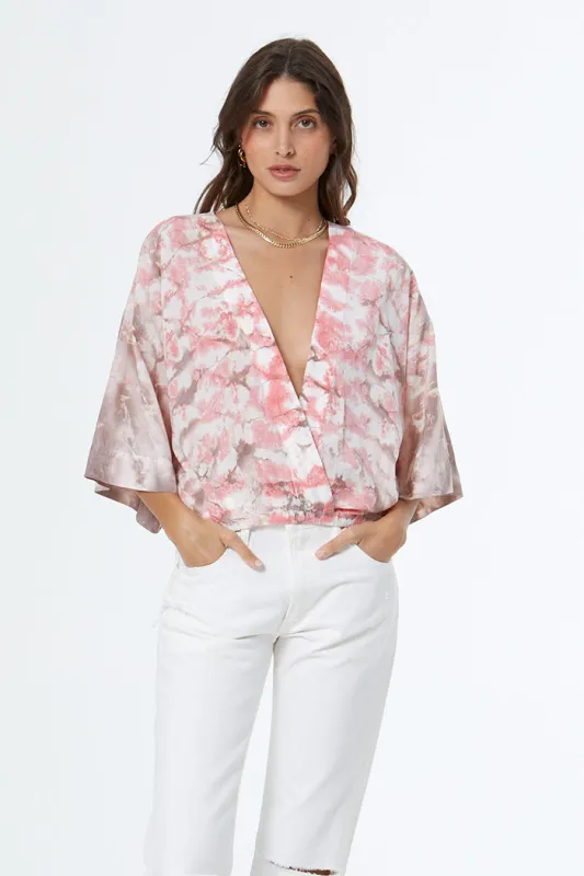 Tia Top // Coral Crush Boa Wash sold by Young Fabulous & Broke