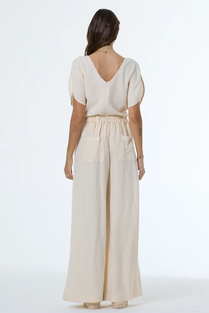 Bina Pleated Pant // Chalk Pigment sold by Young Fabulous & Broke product image thumbnail 4