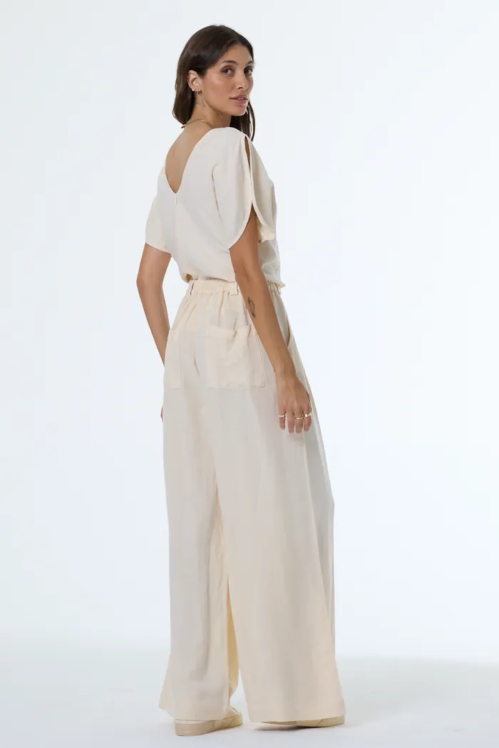 Bina Pleated Pant // Chalk Pigment sold by Young Fabulous & Broke product image thumbnail 5