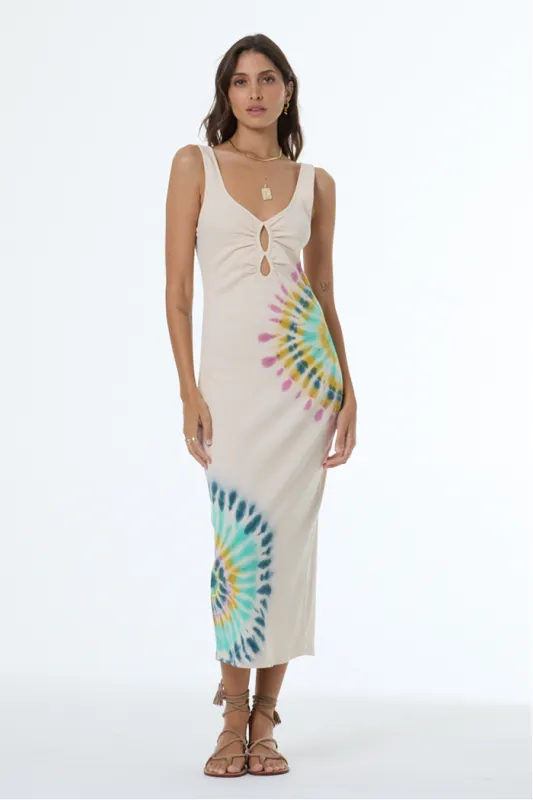 Demios Dress // Teal Whirly Pop Wash sold by Young Fabulous & Broke