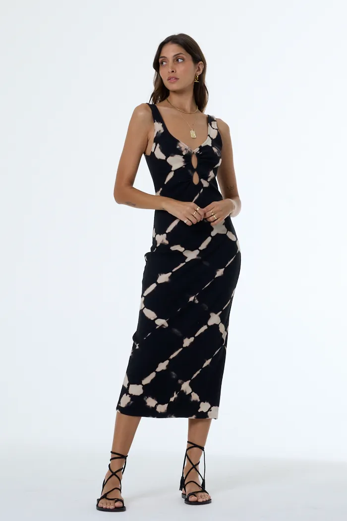 Demios Dress // Black Shibori Wash sold by Young Fabulous & Broke product image thumbnail 3