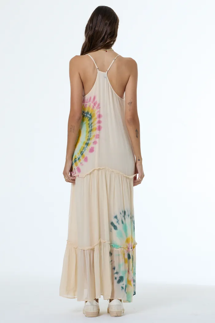 Alani Chiffon Dress // Teal Whirly Pop Wash sold by Young Fabulous & Broke product image thumbnail 4