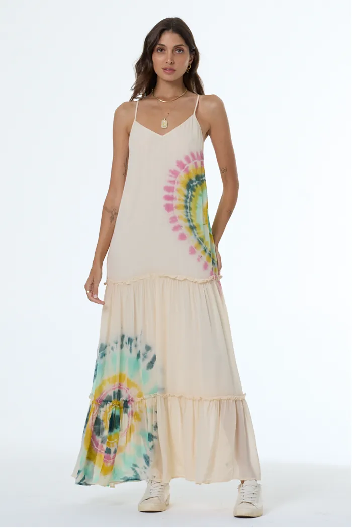 Alani Chiffon Dress // Teal Whirly Pop Wash sold by Young Fabulous & Broke product image thumbnail 2