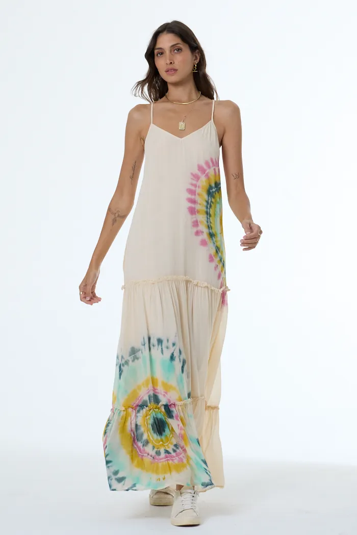 Alani Chiffon Dress // Teal Whirly Pop Wash sold by Young Fabulous & Broke product image thumbnail 3