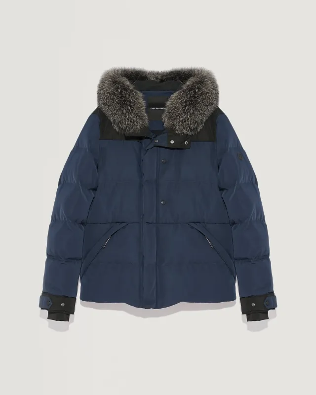 Doudoune de ski avec capuche en fourrure de renard imperméable sold by Yves Salomon