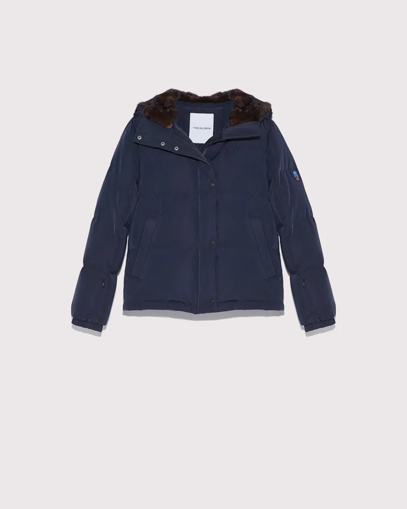 Doudoune courte skiwear avec fourrure de vison imperméable sold by Yves Salomon