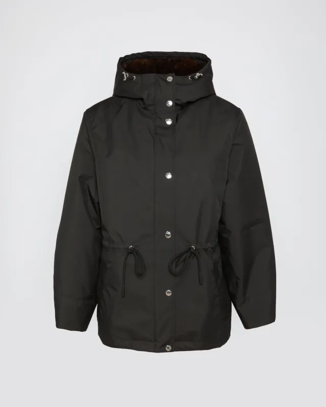 Parka courte en tissu technique imperméable avec fourrure de vison sold by Yves Salomon