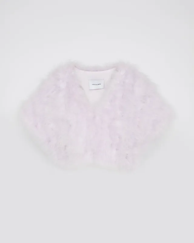 Boléro court en plumes sold by Yves Salomon