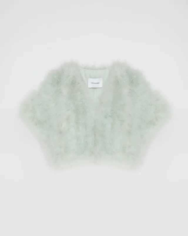 Boléro court en plumes sold by Yves Salomon