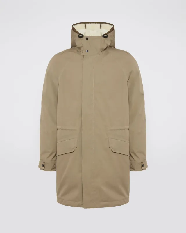 Parka iconique en coton mélangé et peau lainée sold by Yves Salomon