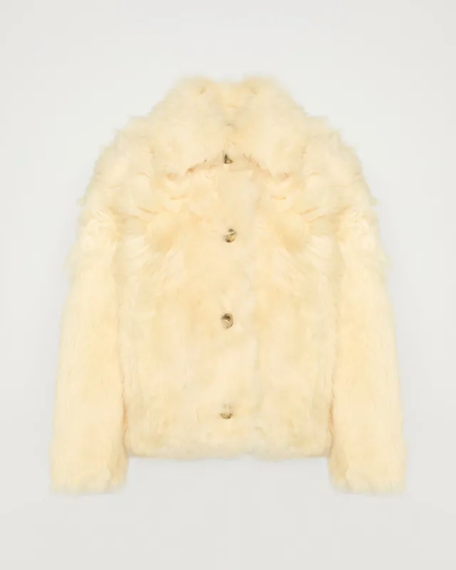 Veste courte en agneau toscane sold by Yves Salomon