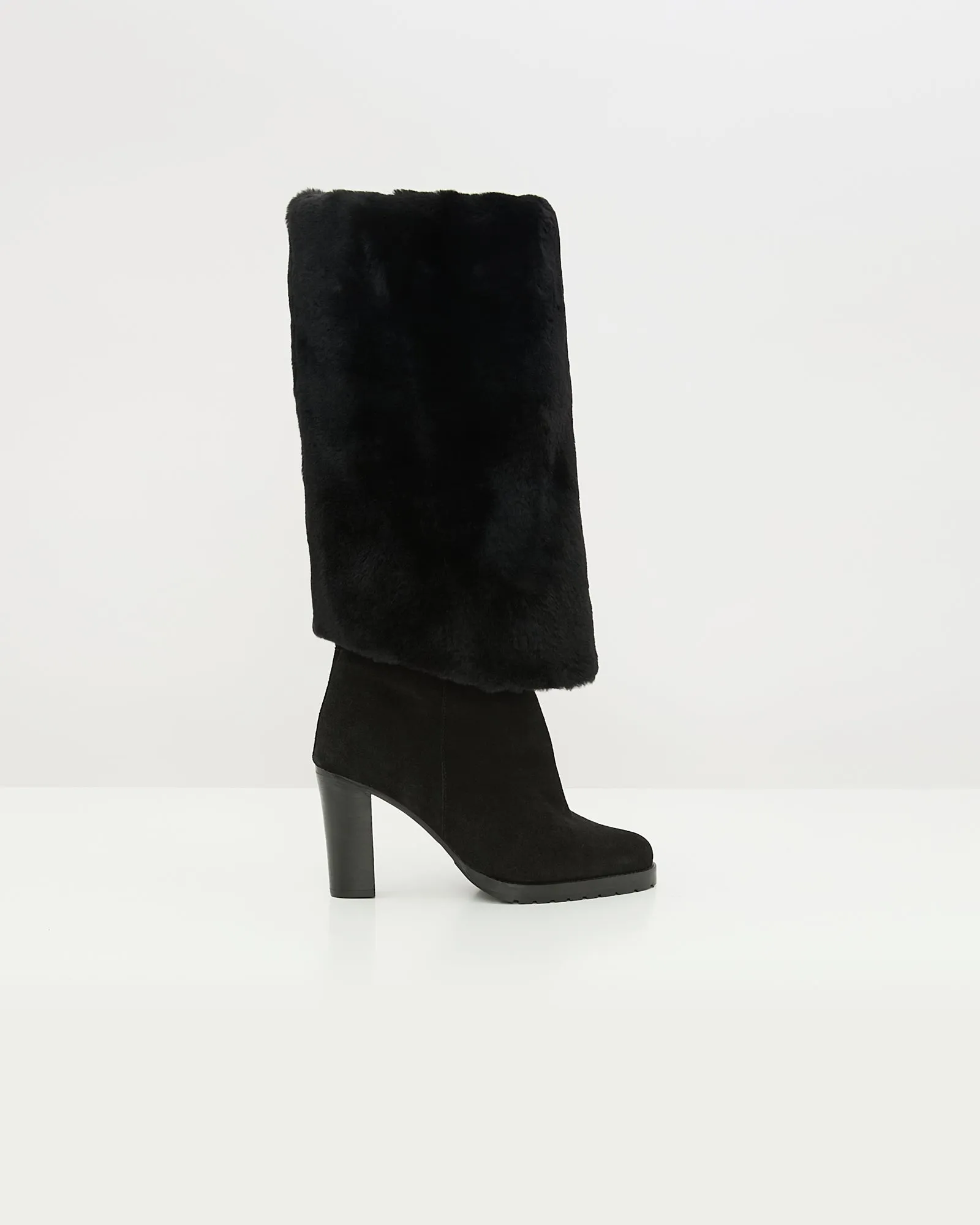 Bottes à talons en peau lainée sold by Yves Salomon product image thumbnail 2