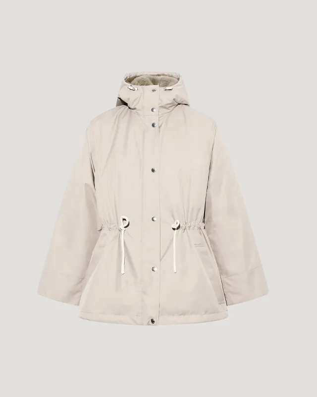 Parka courte en tissu technique imperméable avec fourrure de vison sold by Yves Salomon