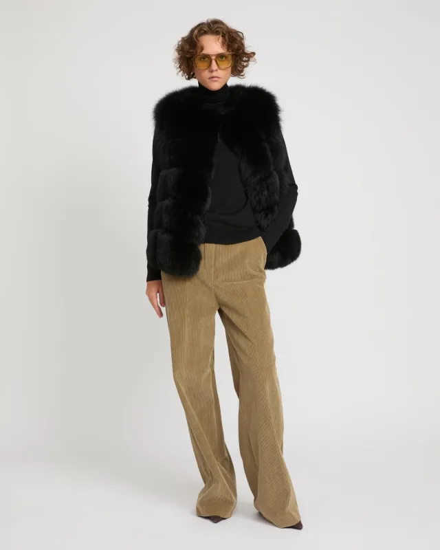 Gilet sans manches en fourrure de renard sold by Yves Salomon