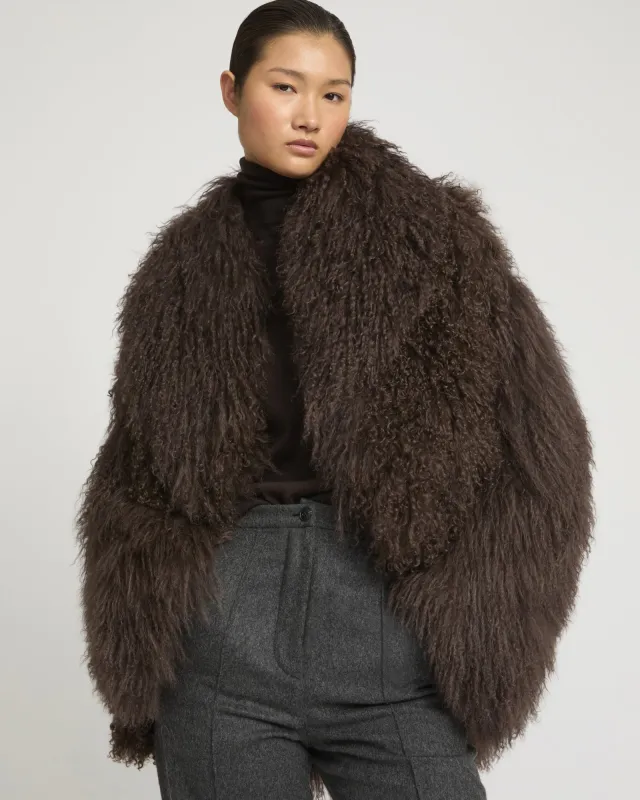 Veste oversize en agneau de Mongolie sold by Yves Salomon