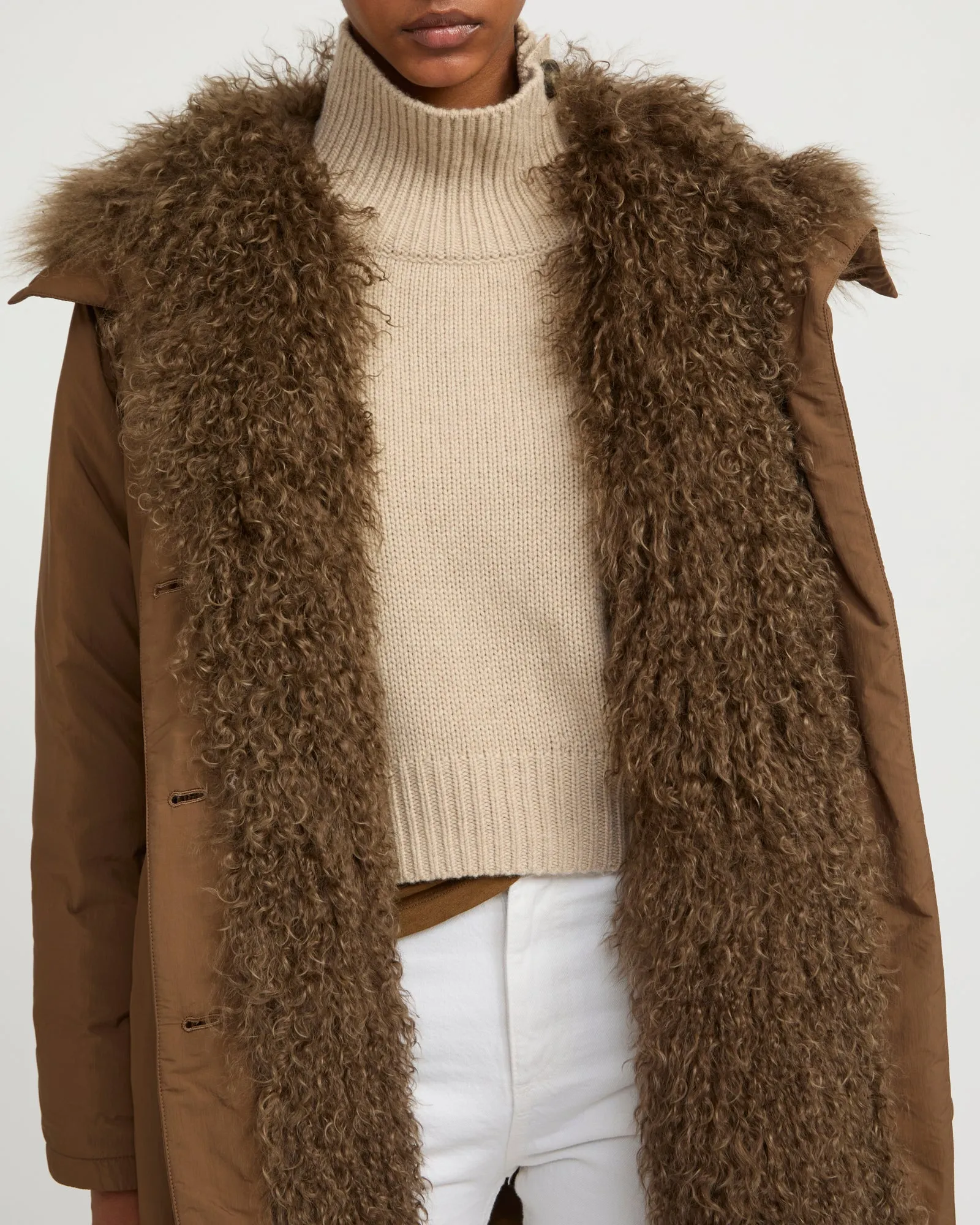 Parka doudoune ultra light garniture agneau frisé sold by Yves Salomon product image thumbnail 3