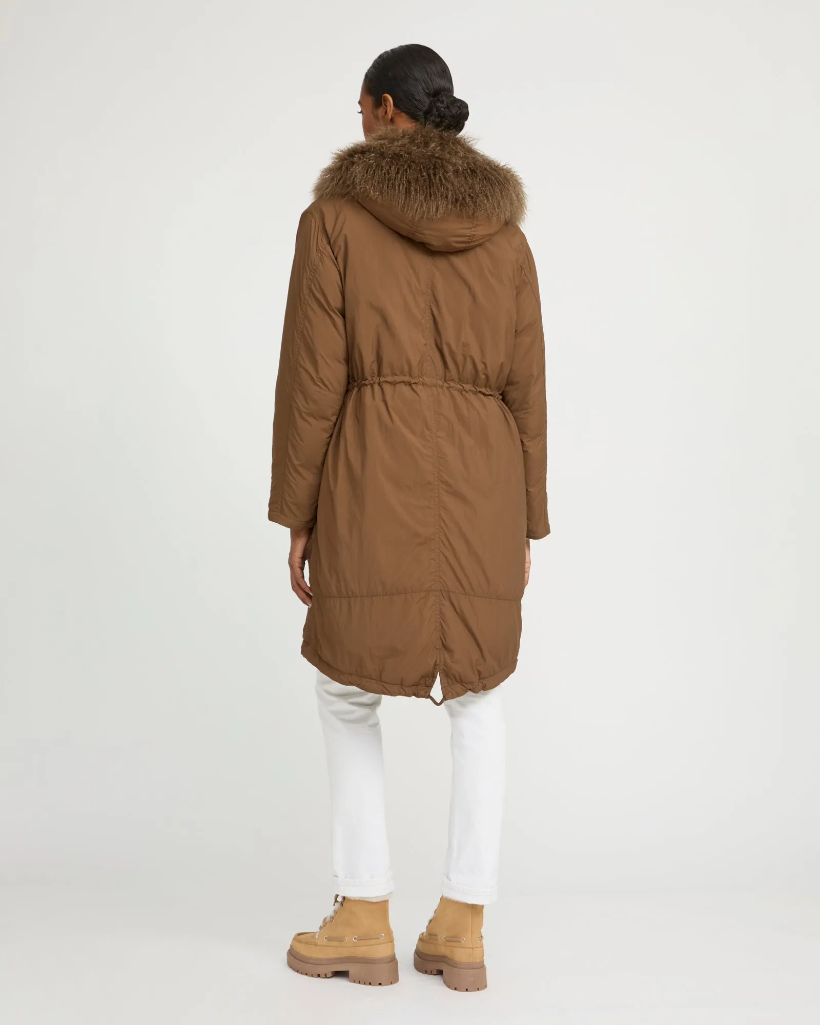 Parka doudoune ultra light garniture agneau frisé sold by Yves Salomon product image thumbnail 5