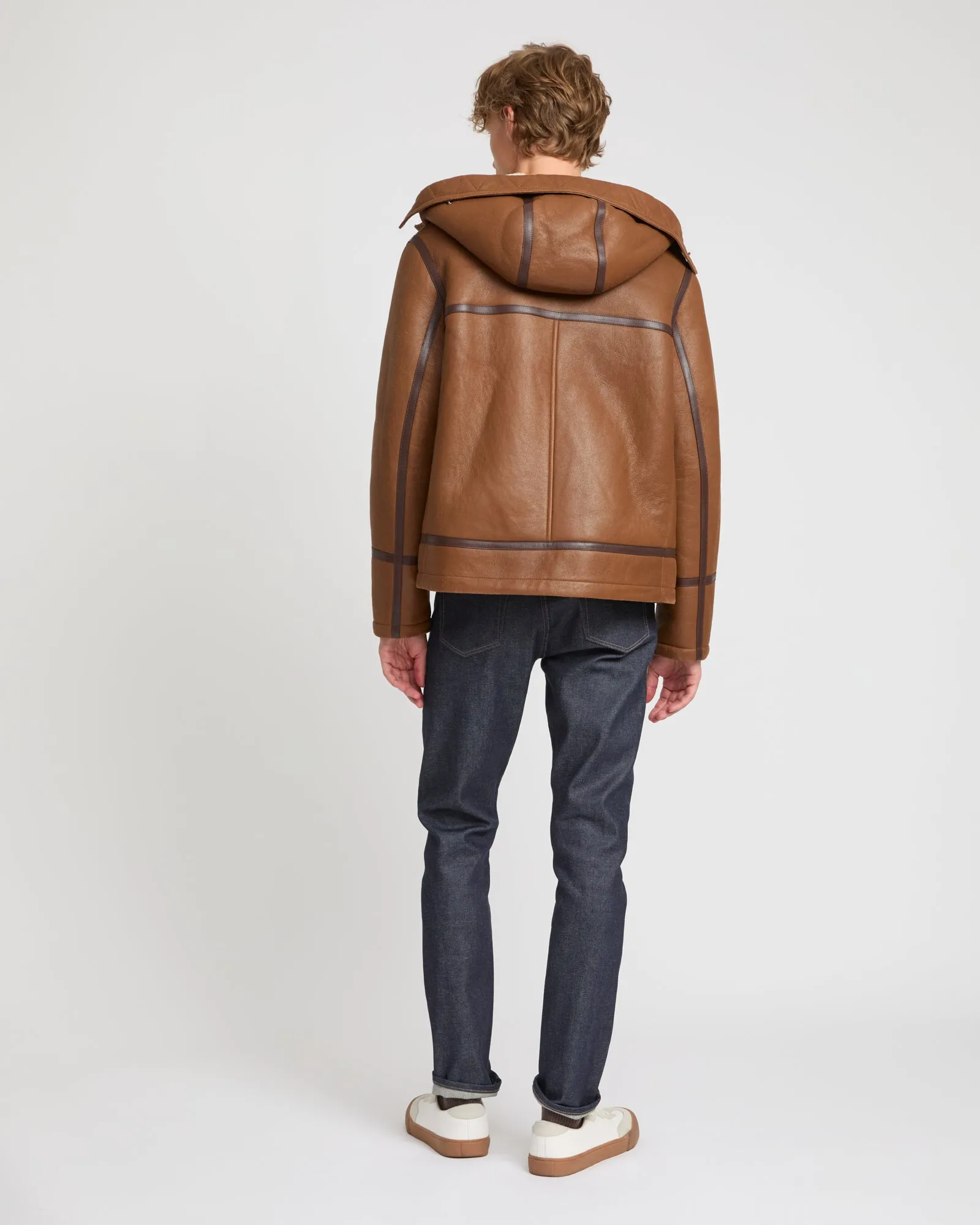 Hoodie aviateur en peau lainée d'agneau sold by Yves Salomon product image thumbnail 5