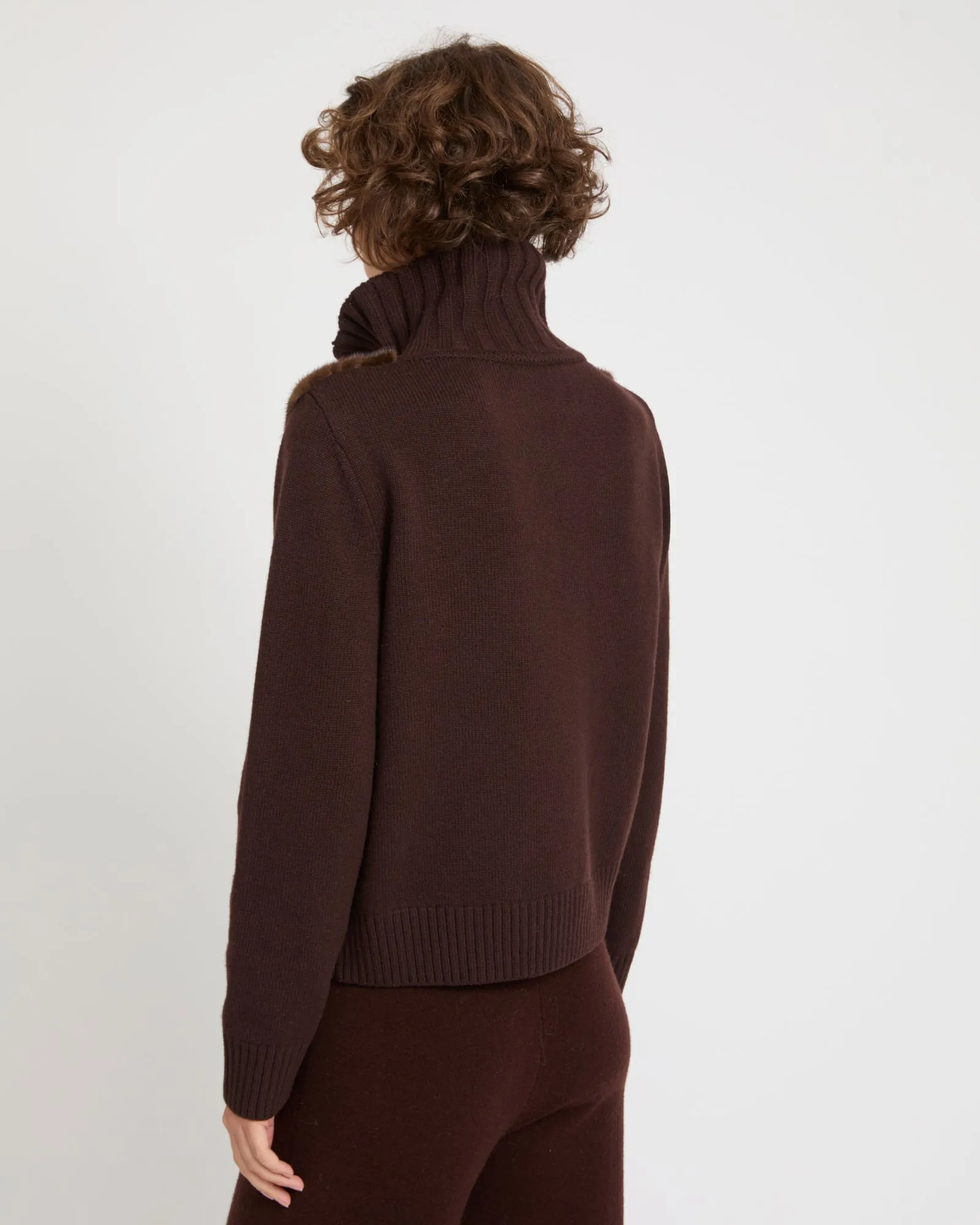 Veste en fourrure de vison et maille Mérinos sold by Yves Salomon product image thumbnail 4