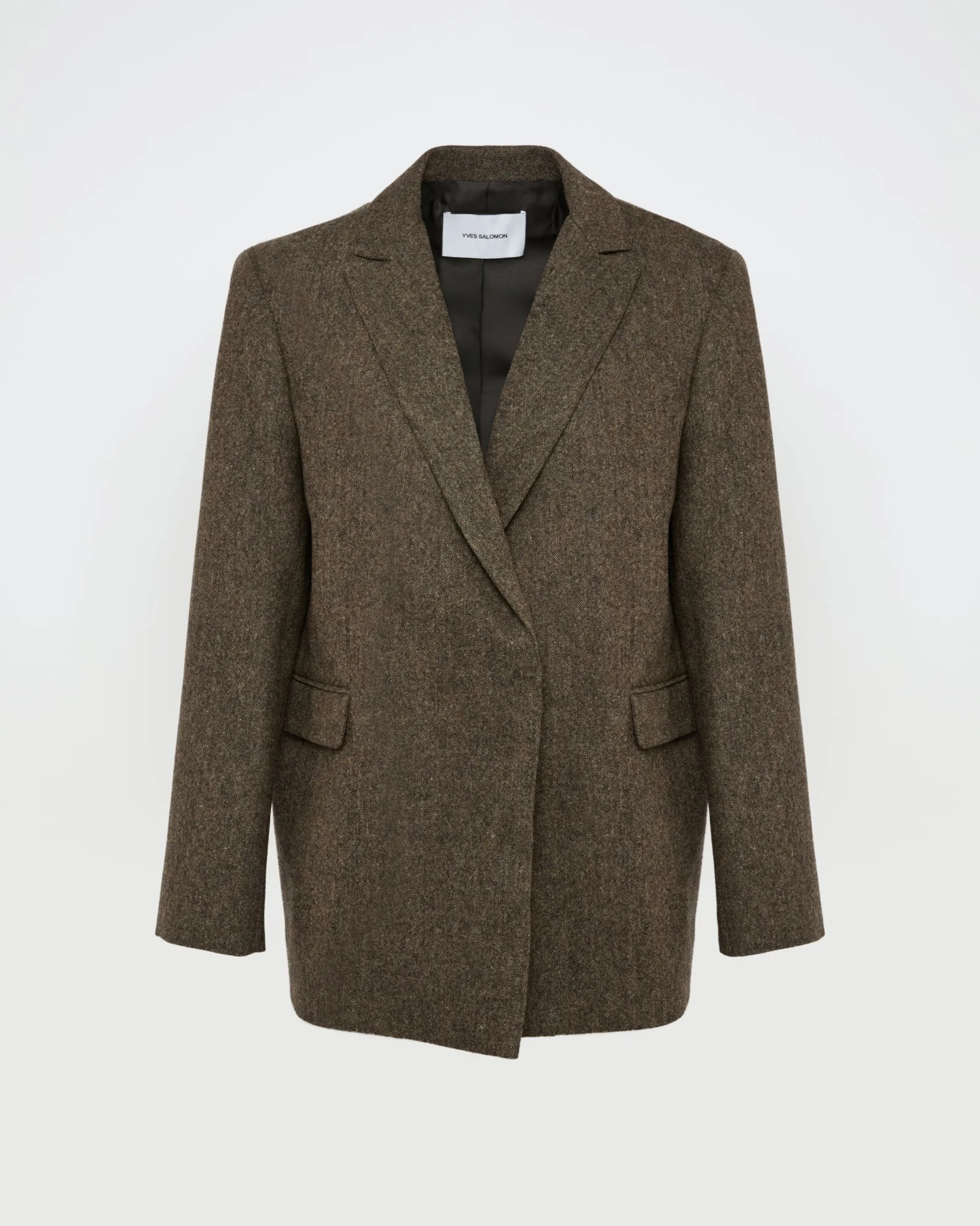 Veste tailleur oversized en flanelle sold by Yves Salomon product image thumbnail 4
