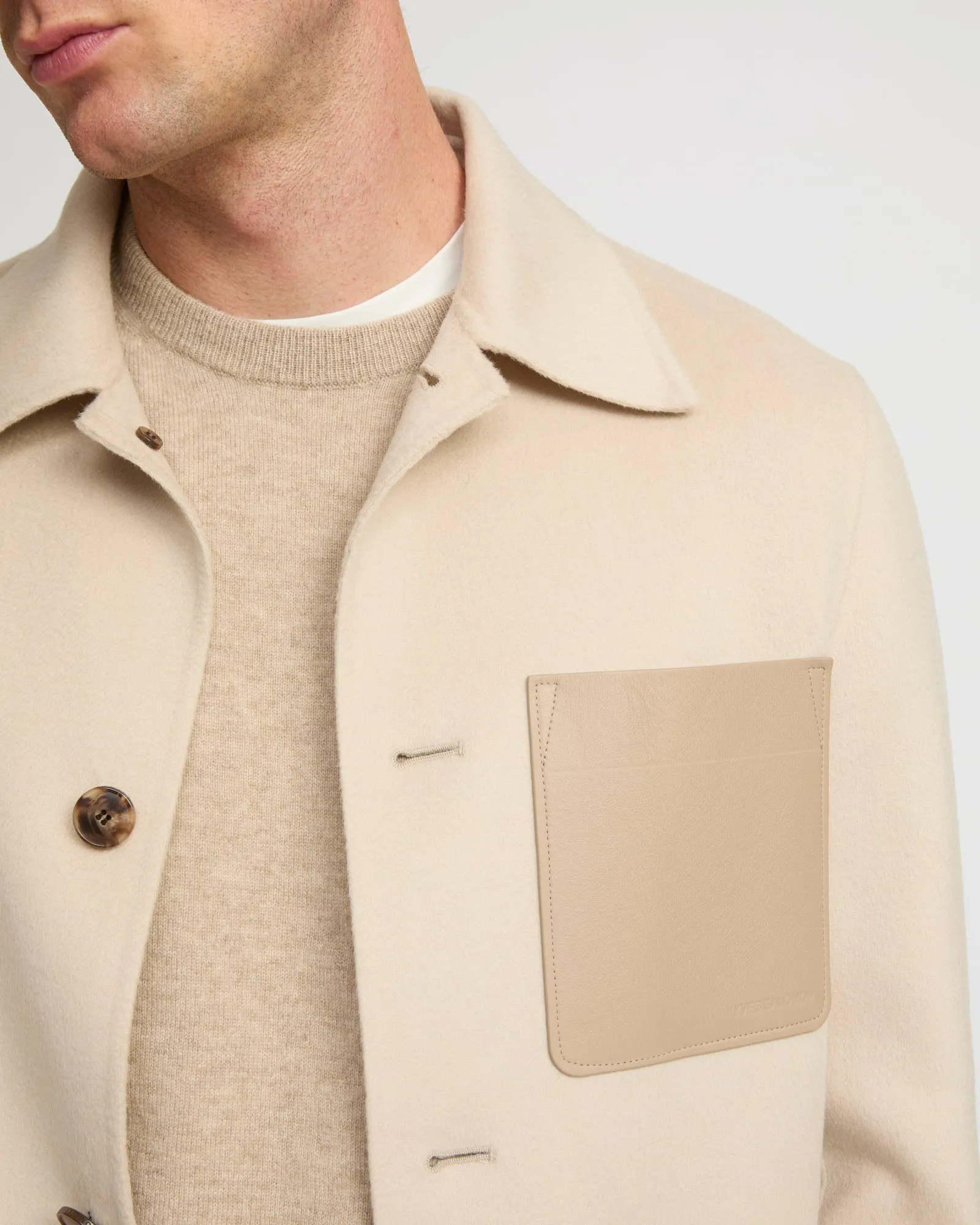 Veste workwear en tissu double-face laine-cachemire sold by Yves Salomon product image thumbnail 3