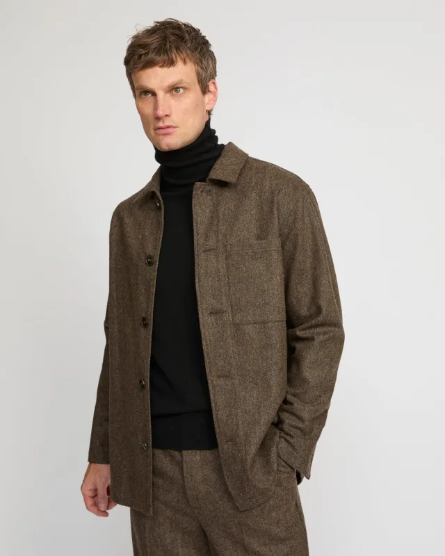 Surchemise en tweed laine et cachemire sold by Yves Salomon